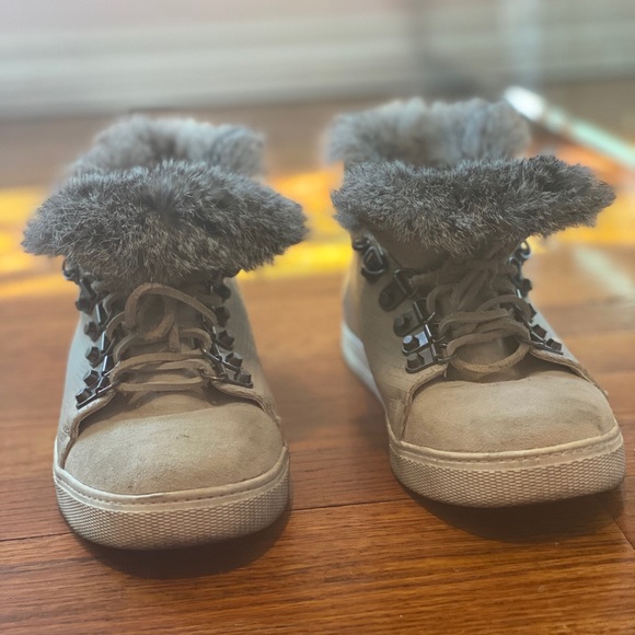 MCBG MaxAzria, rabbit fur boots - Picture 2 of 6